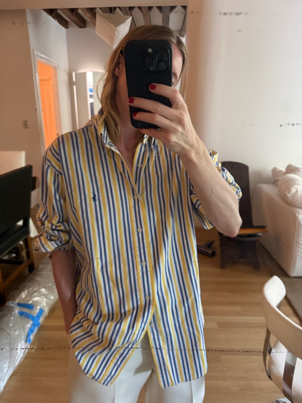 90s Ralph Striped Button Down - Picture 2 of 6